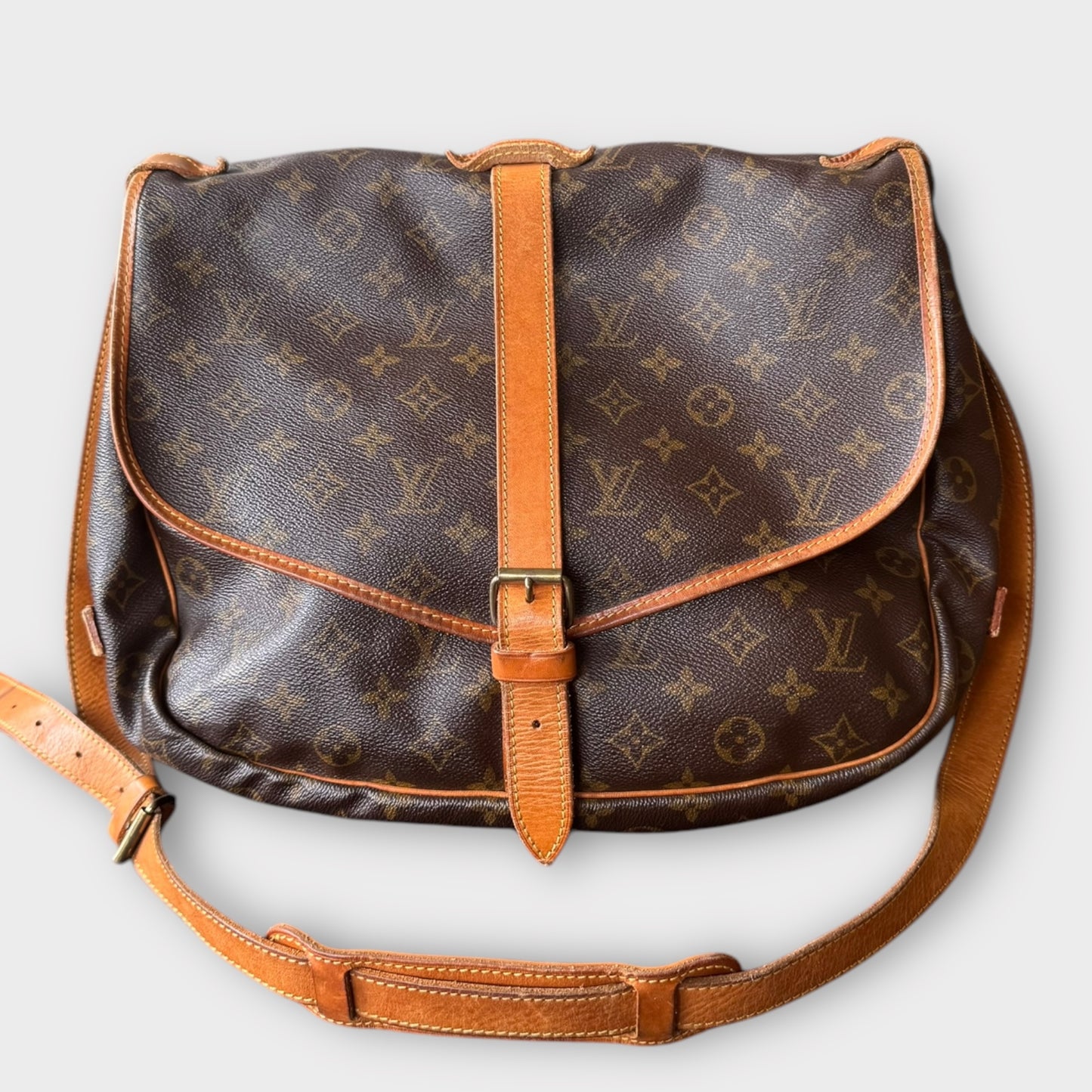 LOUIS VUITTON Schultertasche Crossbodytasche Monogramm Canvas Leder