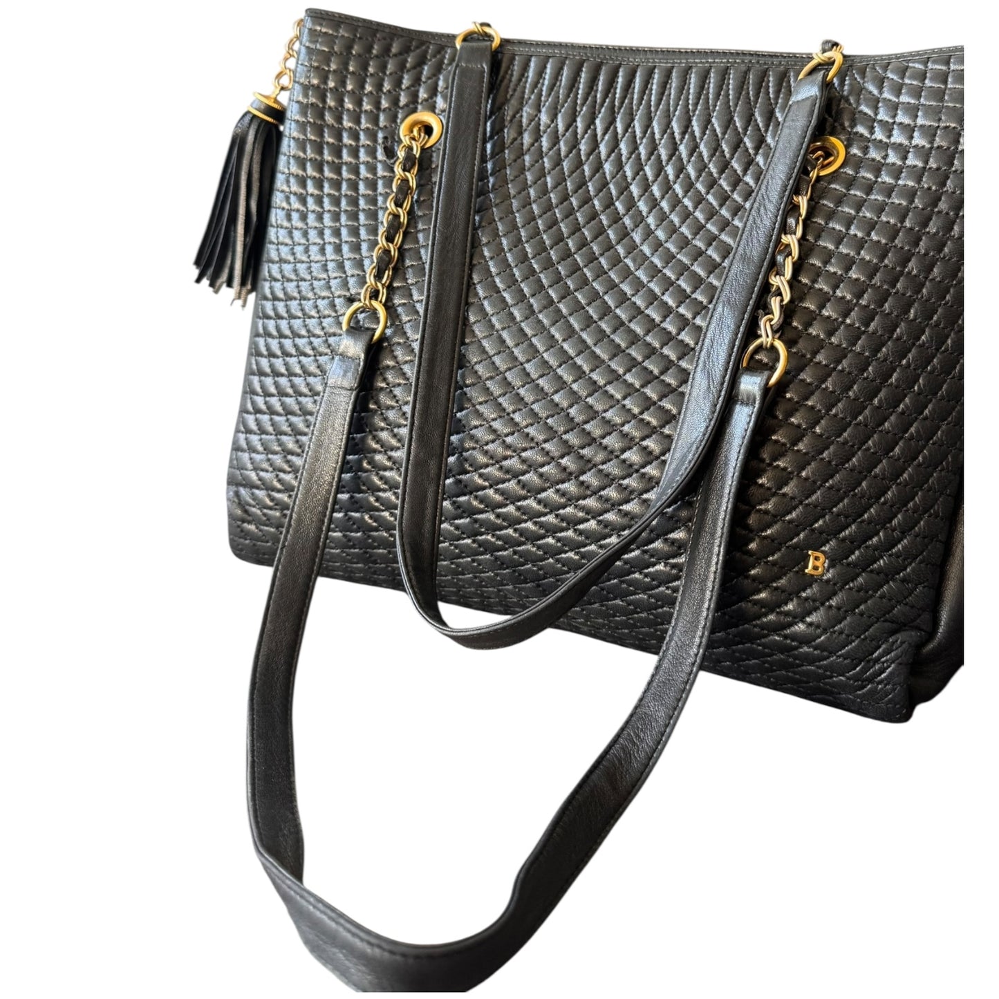 BALLY Vintage Handtasche Schwarz, aus Leder