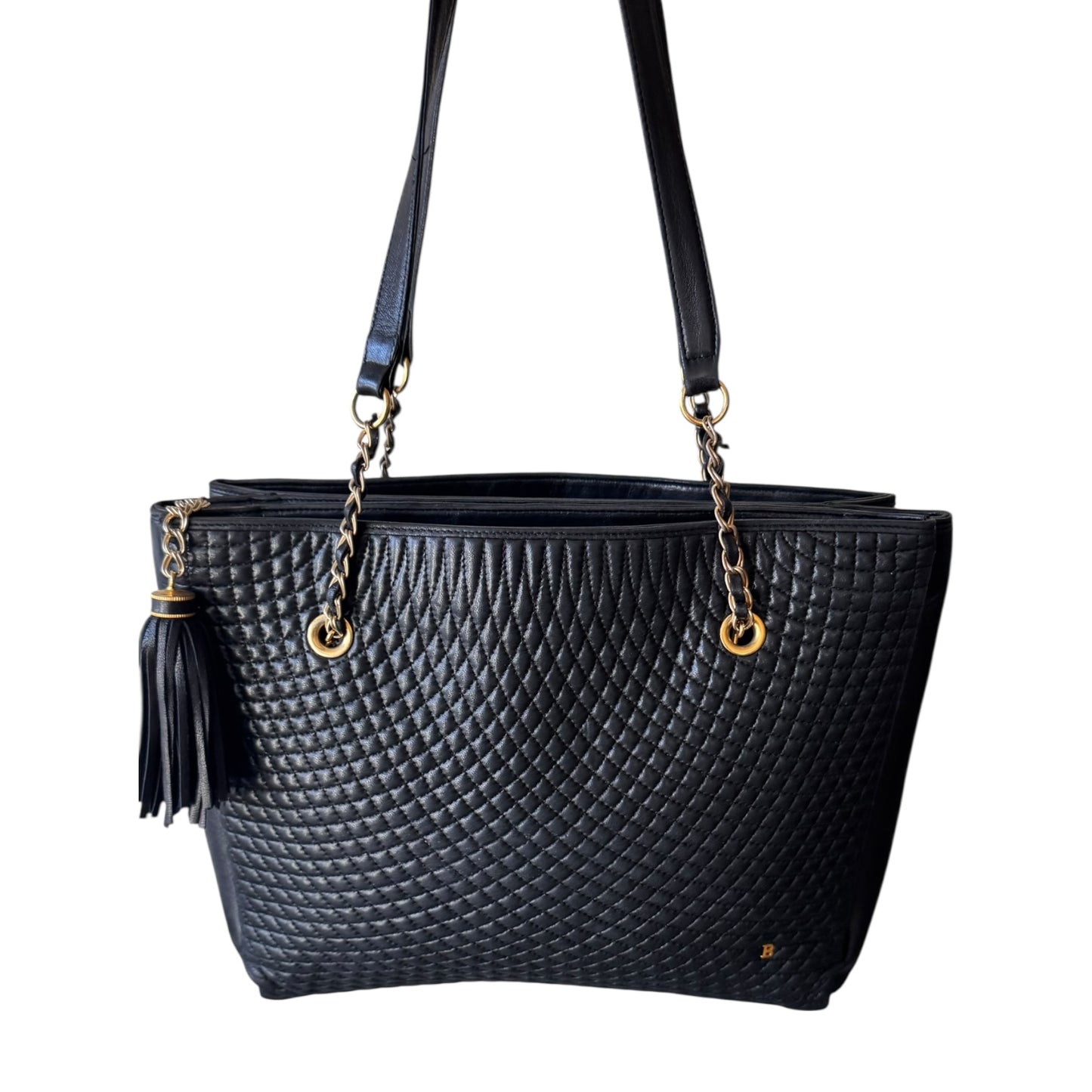 BALLY Vintage Handtasche Schwarz, aus Leder