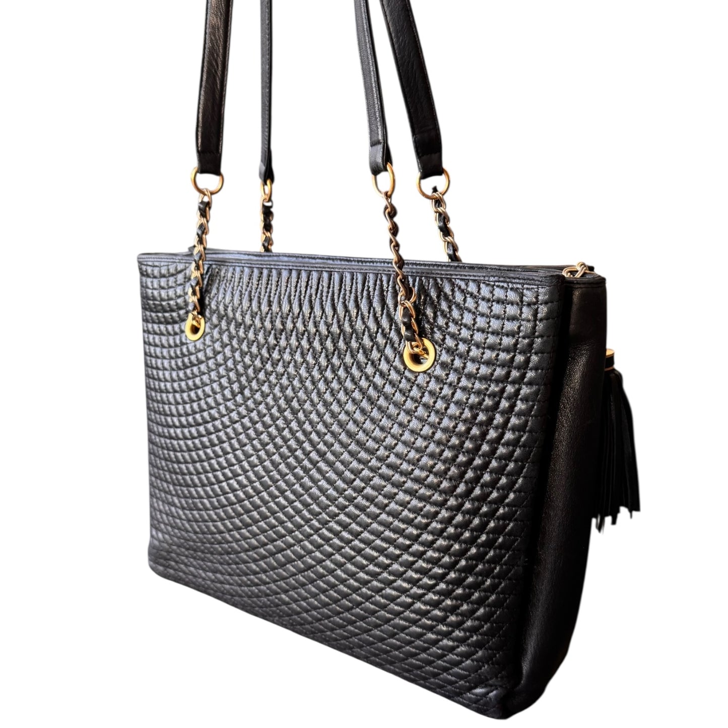 BALLY Vintage Handtasche Schwarz, aus Leder