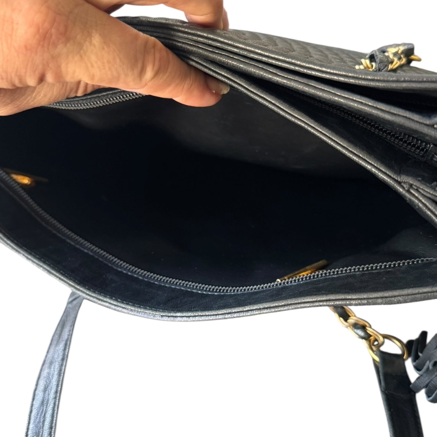 BALLY Vintage Handtasche Schwarz, aus Leder