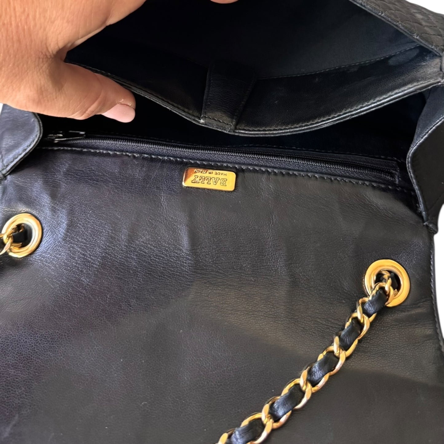 BALLY Vintage Crossbodytasche Schwarz