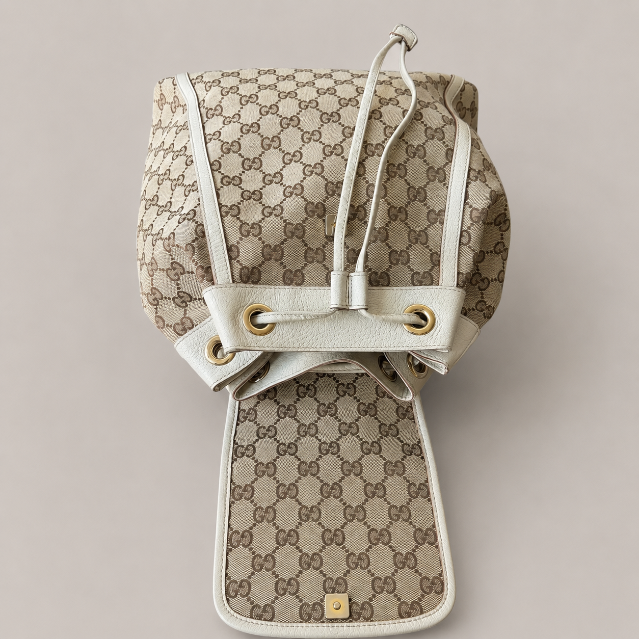 GUCCI GG Backpack Beige Off-white