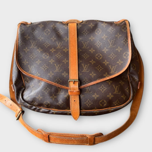 LOUIS VUITTON Schultertasche Crossbodytasche Monogramm Canvas Leder