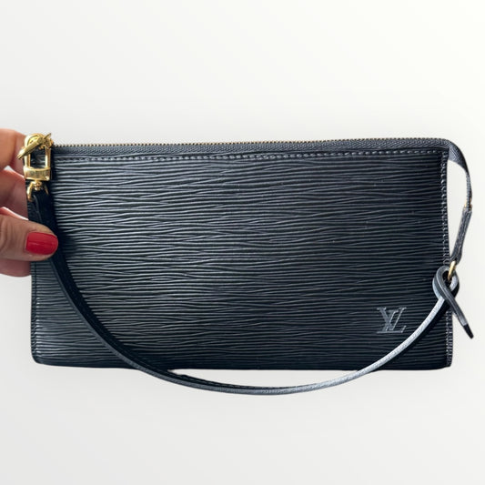 LOUIS VUITTON Pochette Epileder schwarz