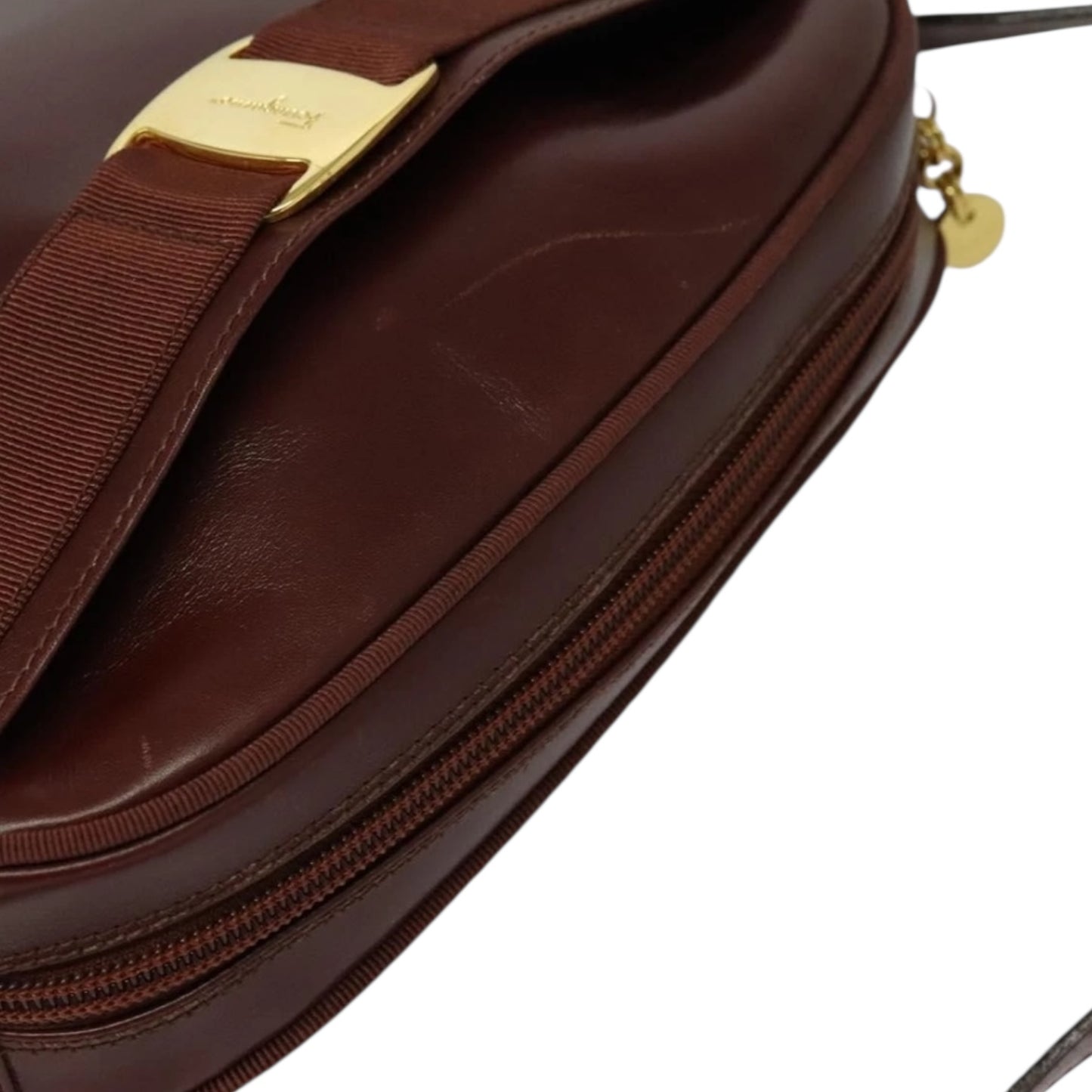 SALVATORE FERRAGAMO Vintage Crossbodytasche Maroon Braun