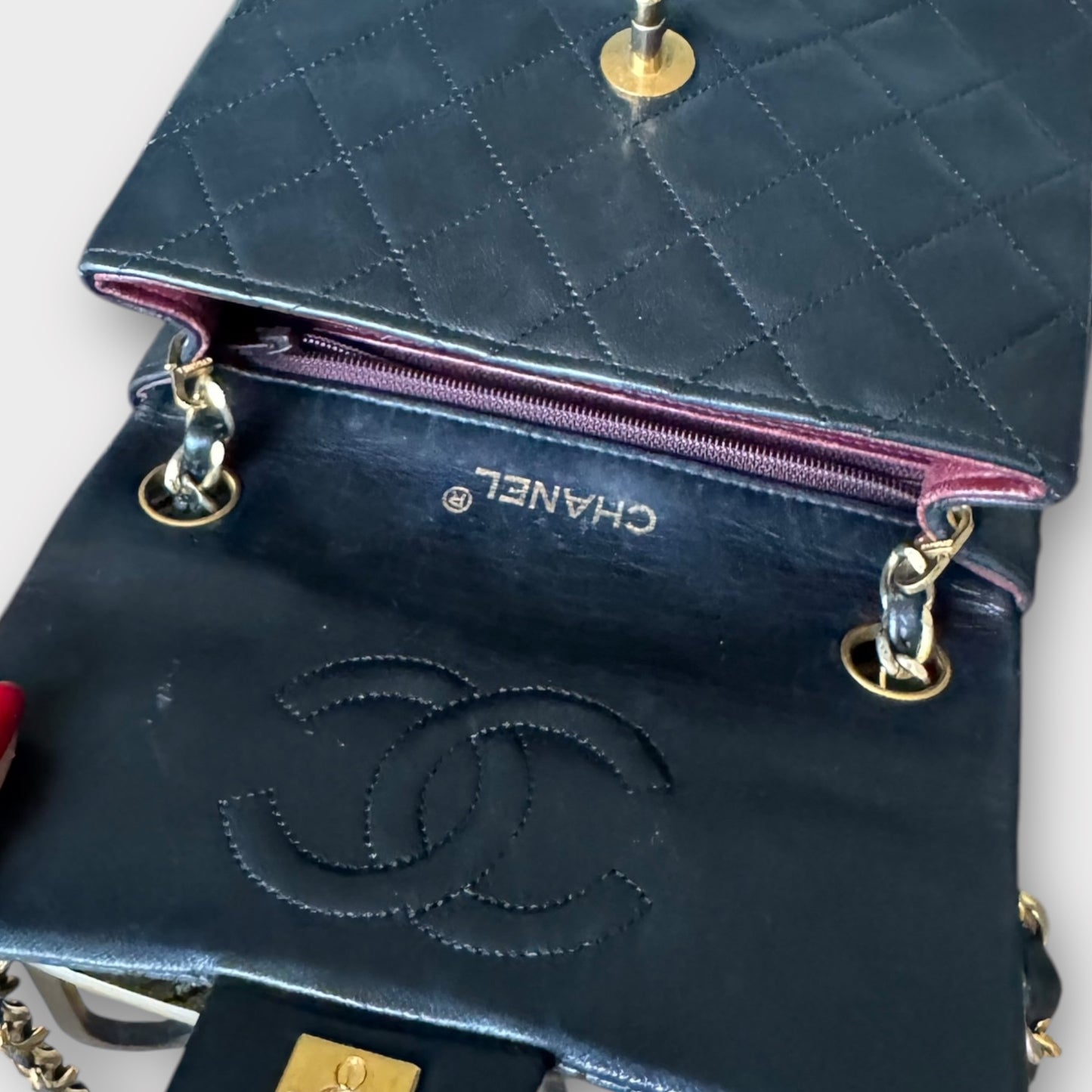 Chanel Single Flap Bag Black mit 24k plated Goldhardware