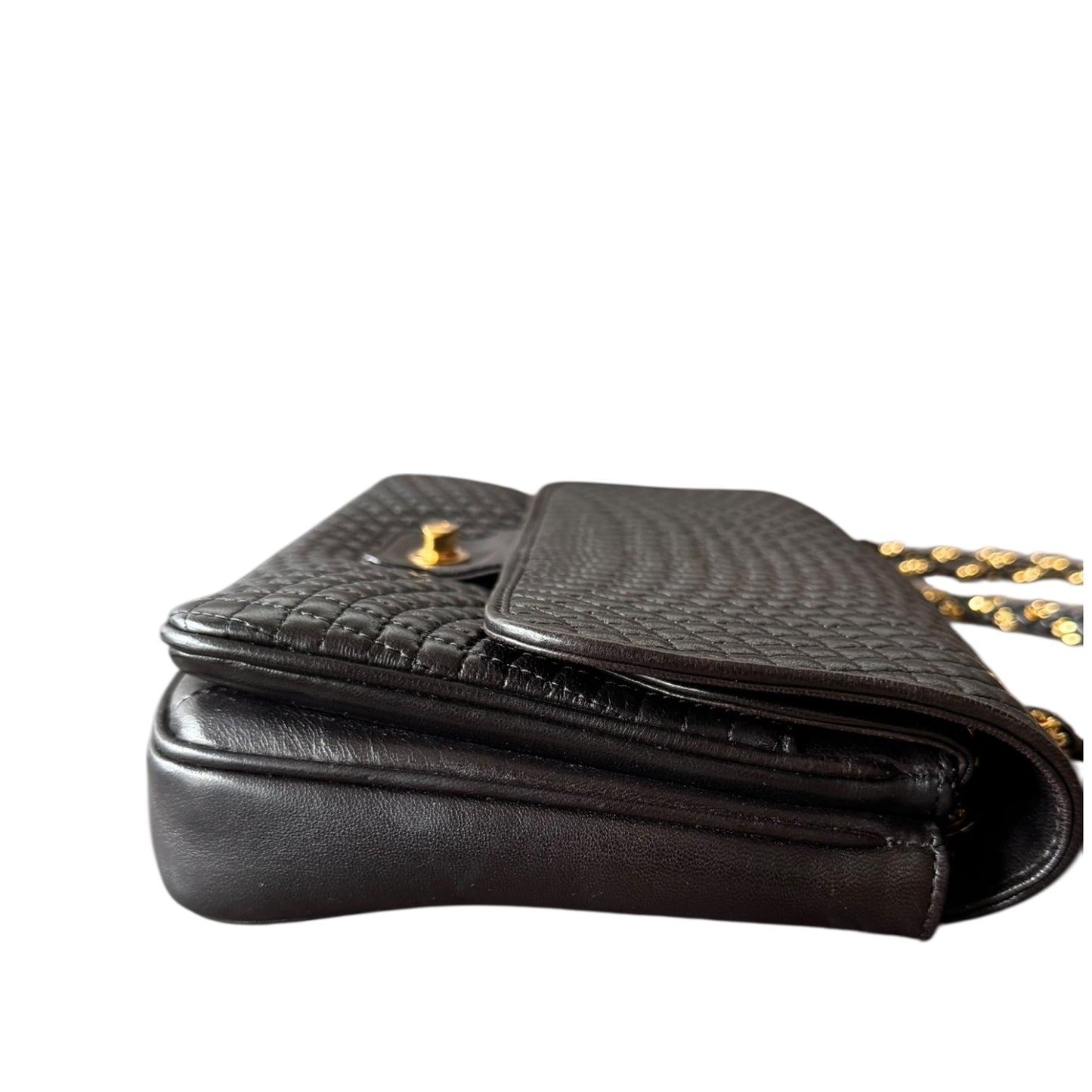 BALLY Vintage Crossbodytasche Schwarz Double Flap
