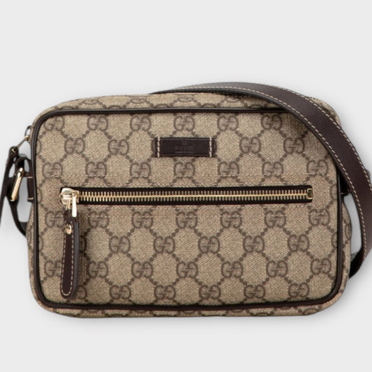 GUCCI sac bandoulière Guccissima beige/marron