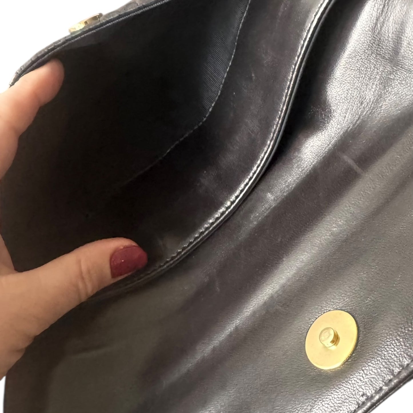 BALLY Vintage Crossbodytasche Schwarz Double Flap