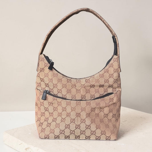 GUCCI Handtasche Schultertasche Beige/Braun GG