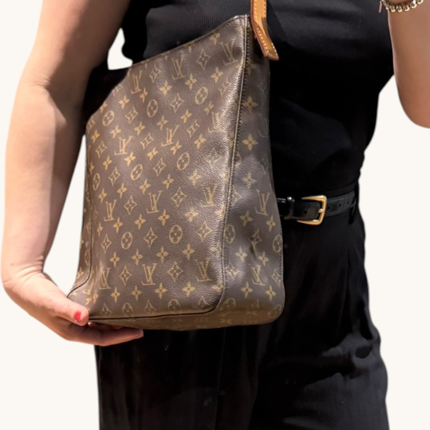 Louis Vuitton Looping Bag GM Monogram Shoulder and Handbag