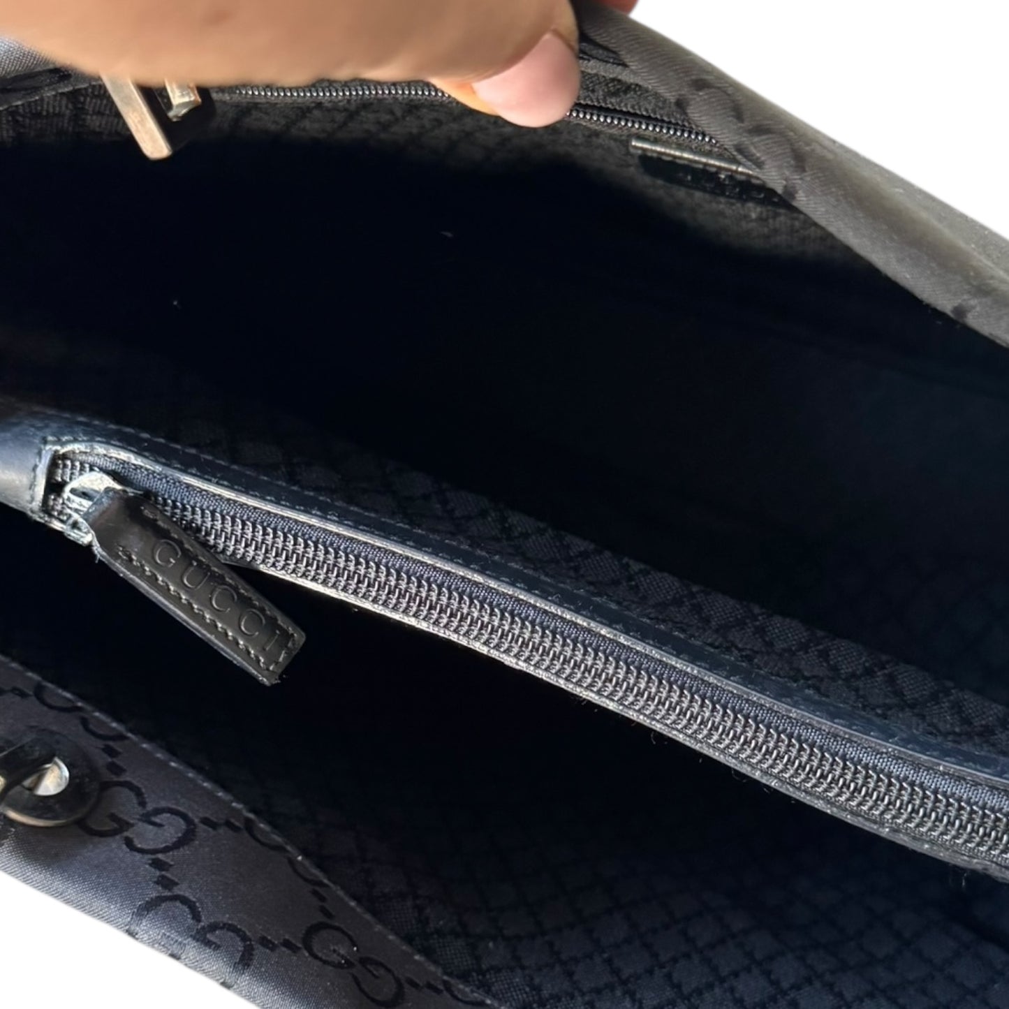GUCCI Bamboo Schwarz GG Monogramm