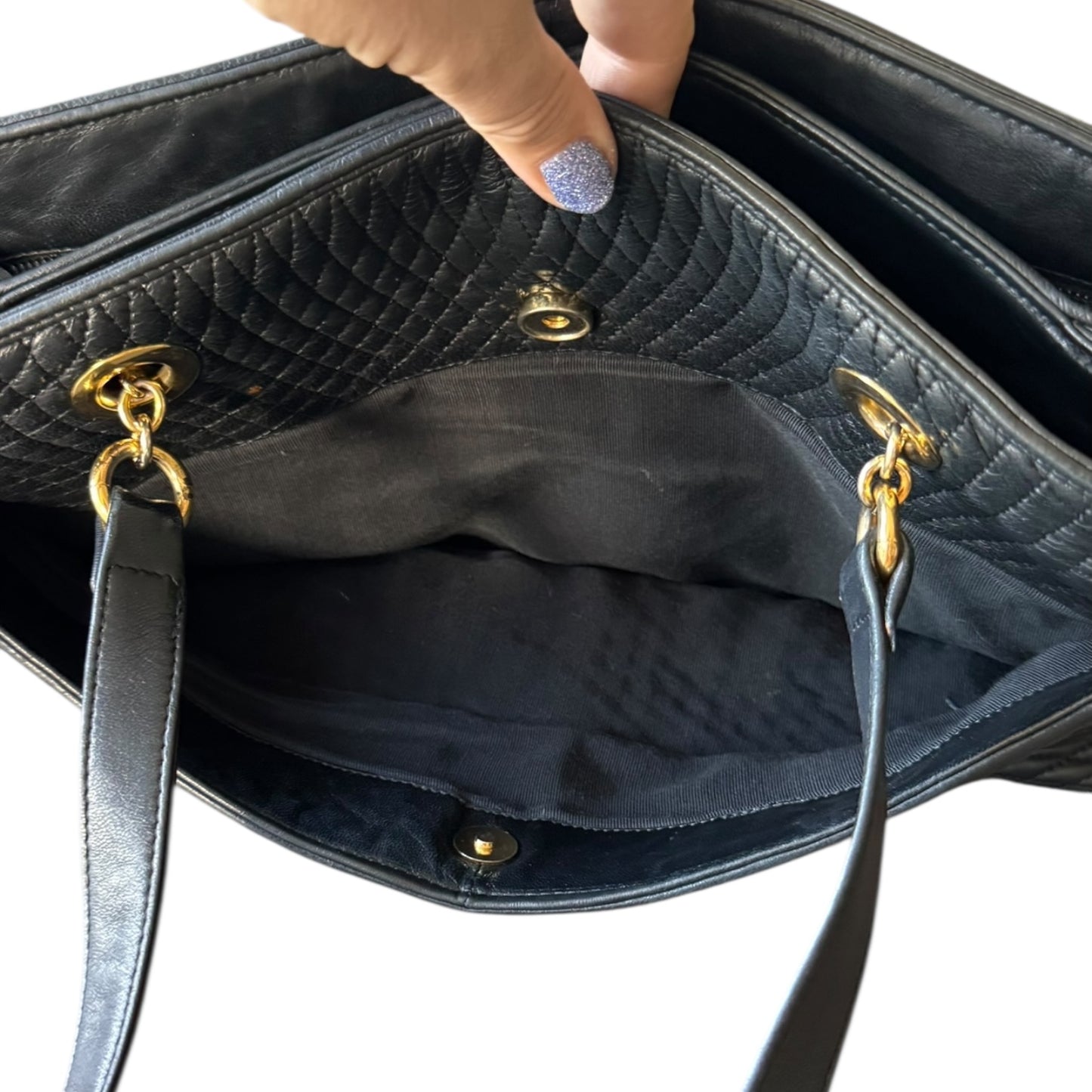 BALLY Vintage Shopper/Handtasche Schwarz, aus Leder