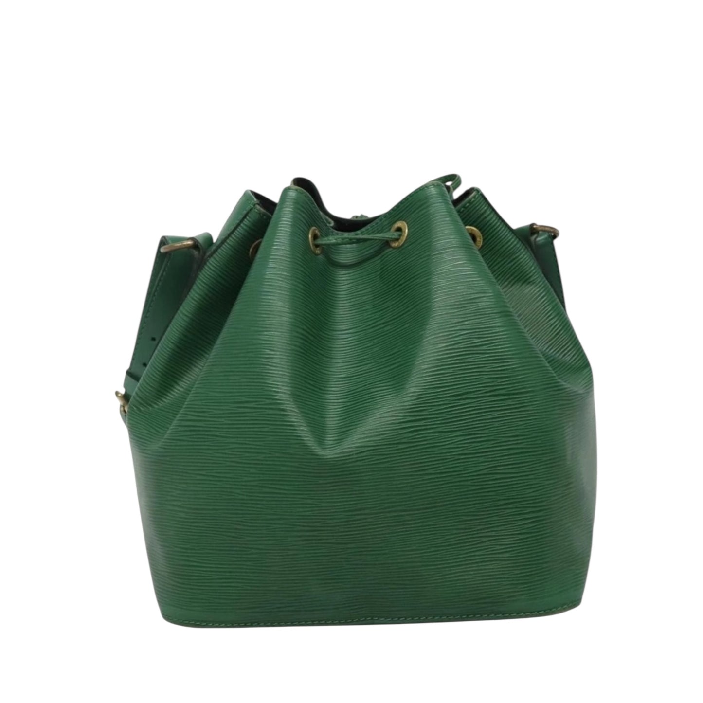 LOUIS VUITTON Petit Noé Epileder Grün Goldhardware