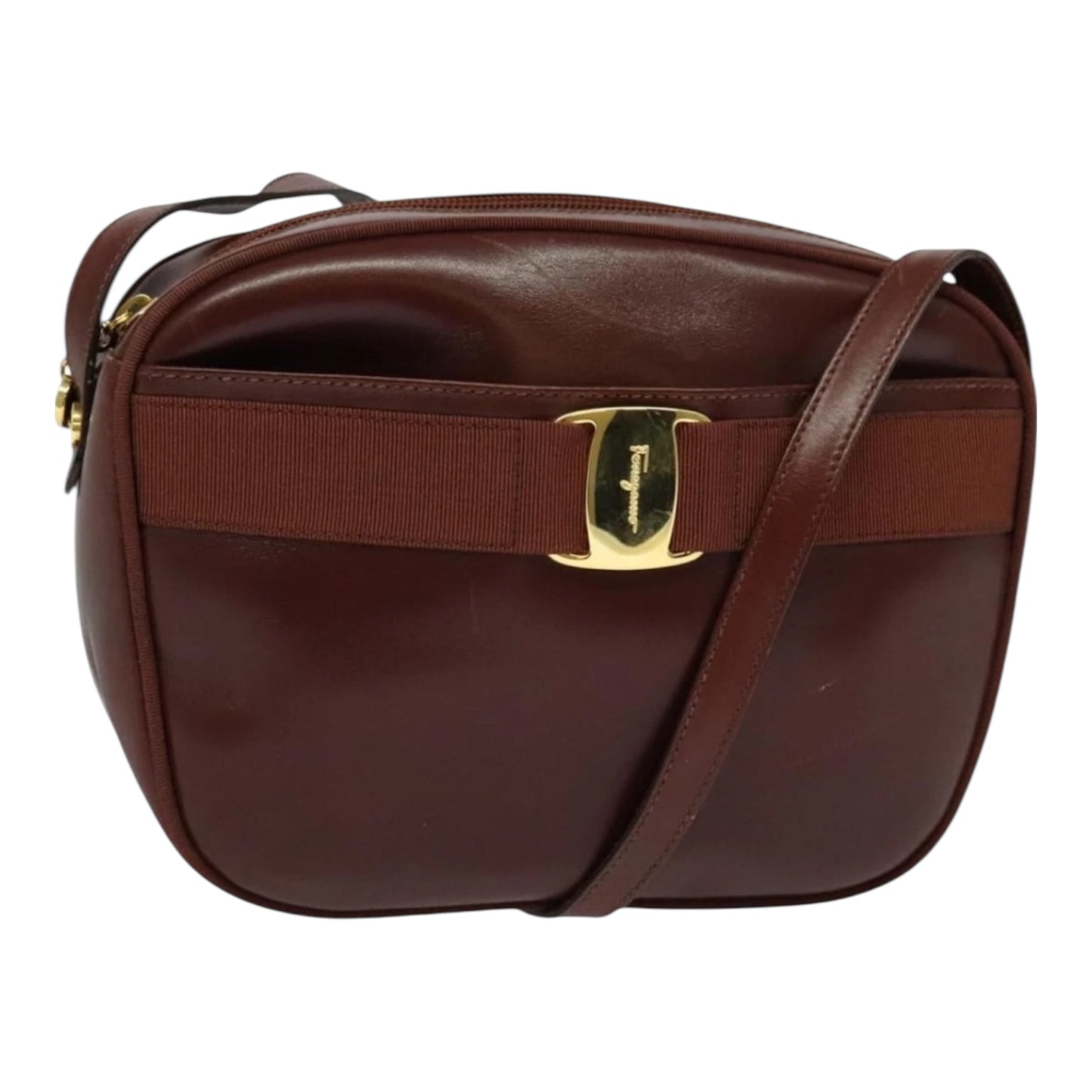 SALVATORE FERRAGAMO Vintage Crossbodytasche Maroon Braun