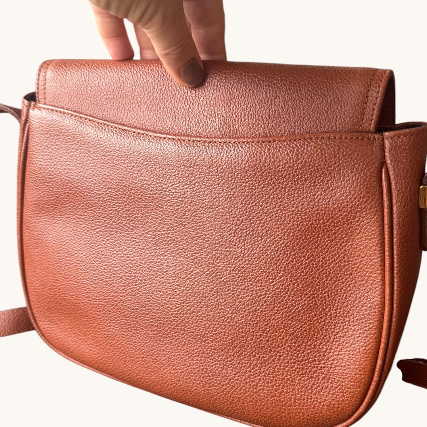 YVES SAINT LAURENT Vintage Bag Brown Leather