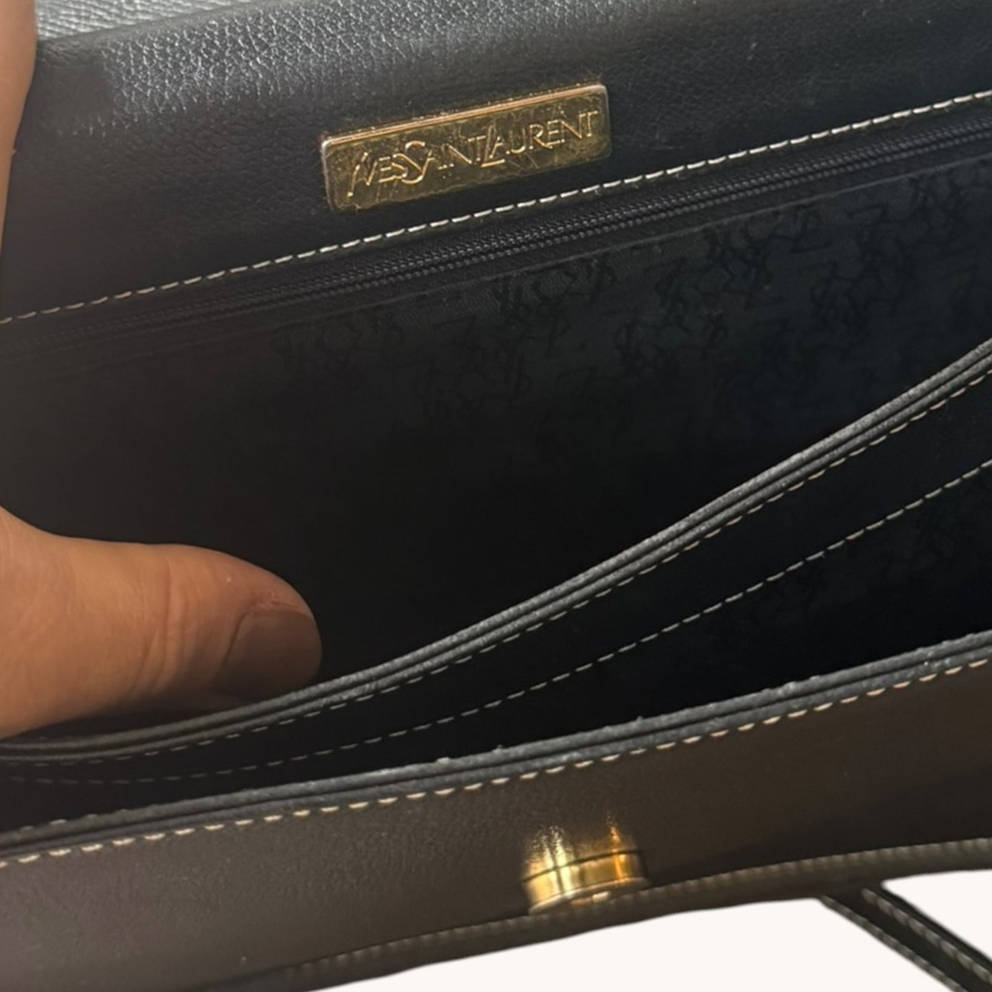 YVES SAINT LAURENT Vintage Black Leather Bag
