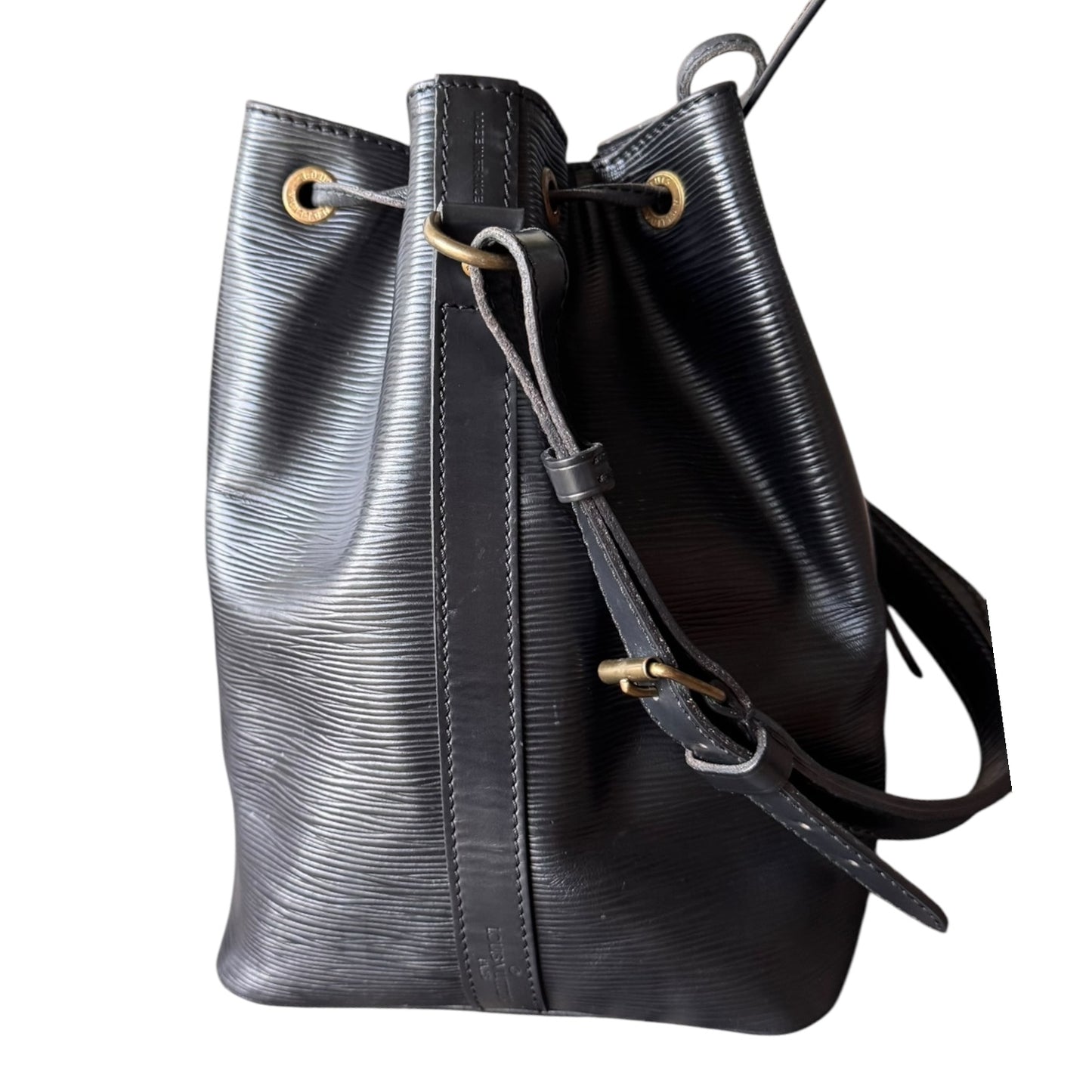 LOUIS VUITTON schwarze Petit Noé Schultertasche Handtasche Epi Leder