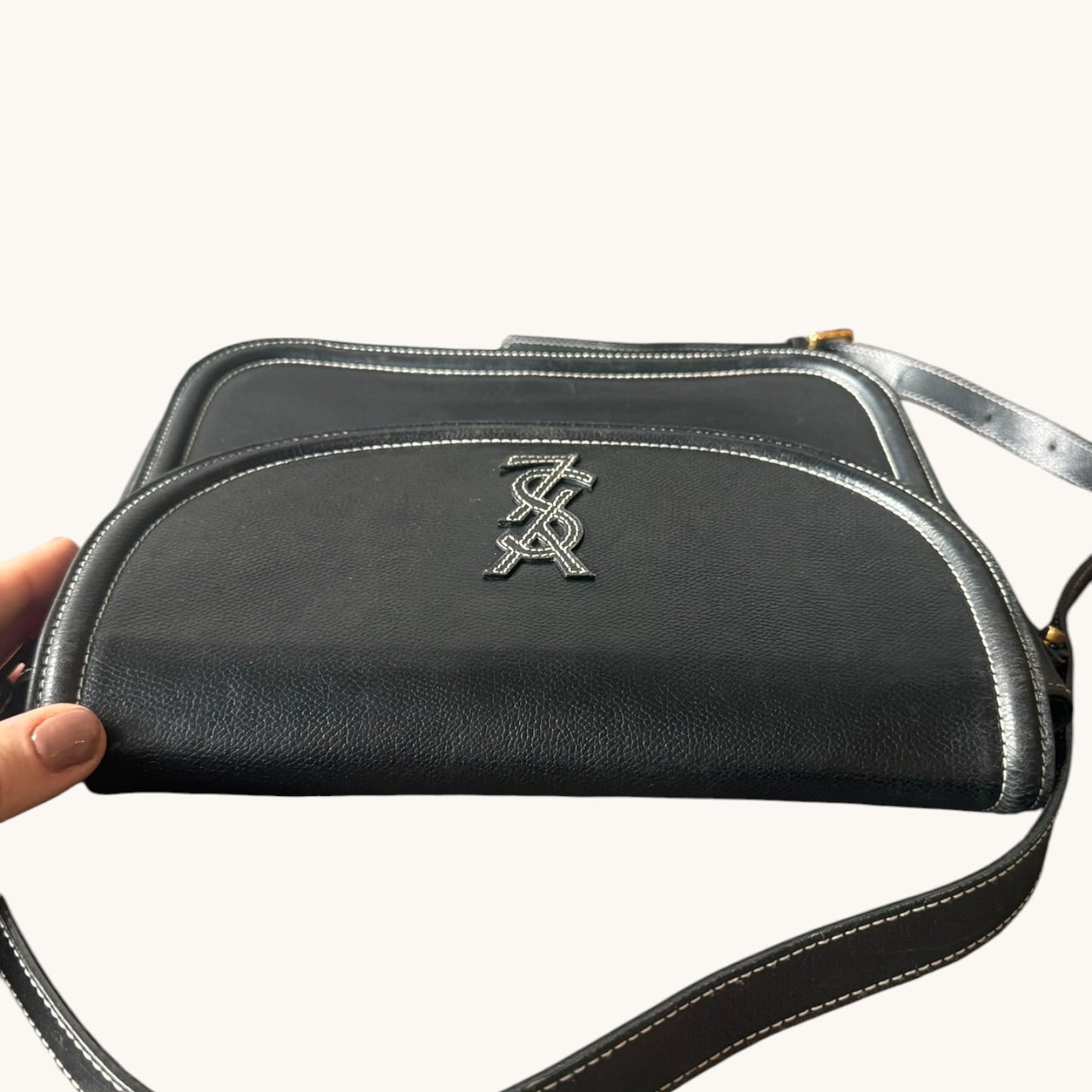 YVES SAINT LAURENT Vintage Black Leather Bag