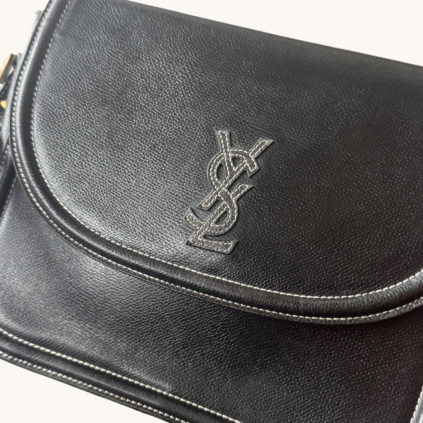 YVES SAINT LAURENT Vintage Black Leather Bag