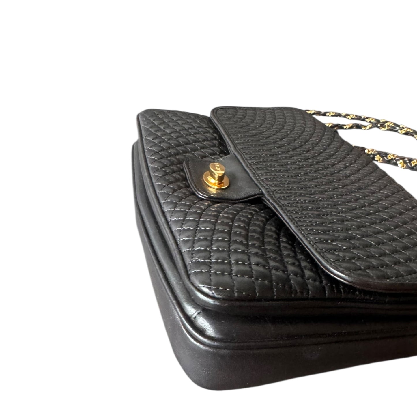 BALLY Vintage Crossbodytasche Schwarz Double Flap