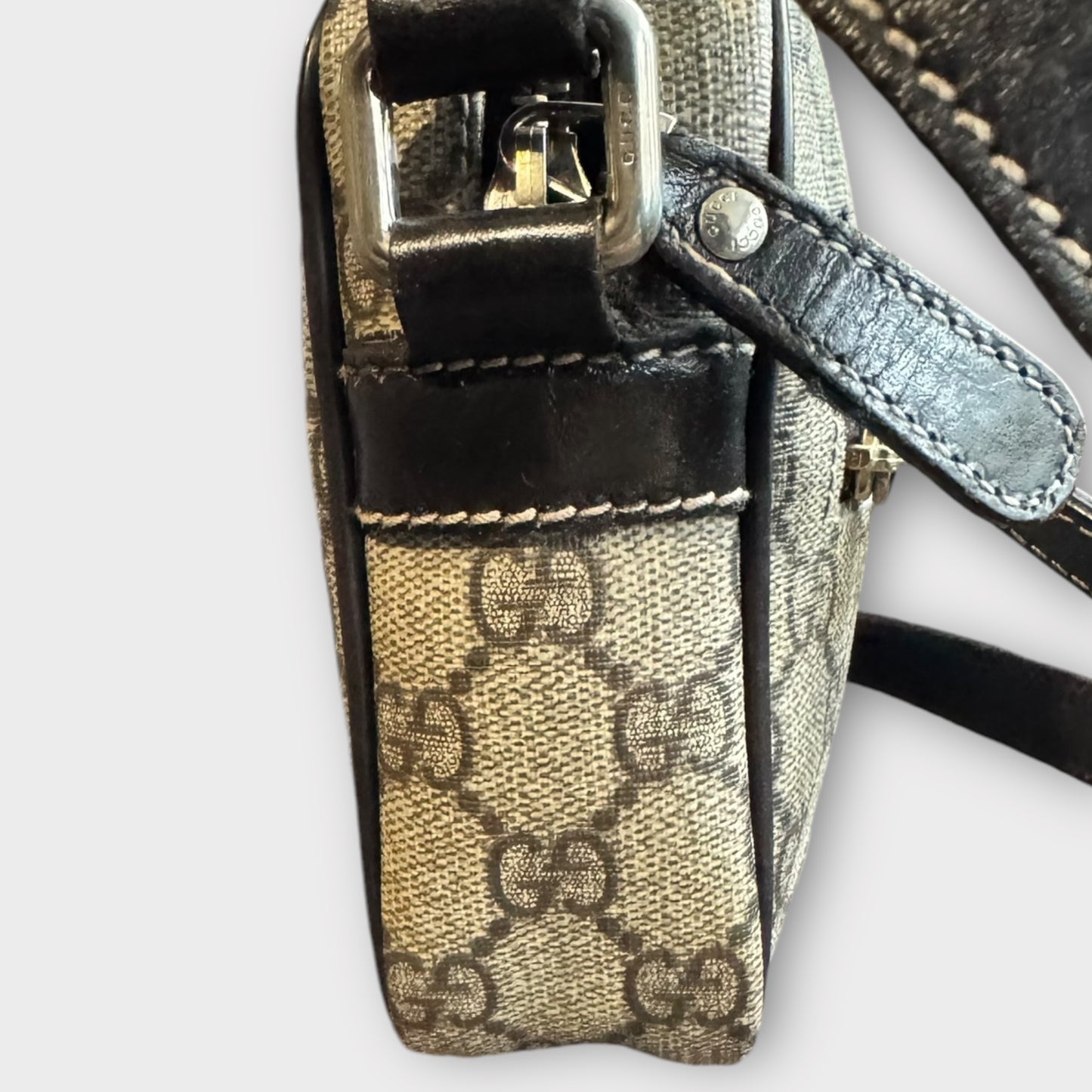 GUCCI crossbody bag Guccissima beige/brown