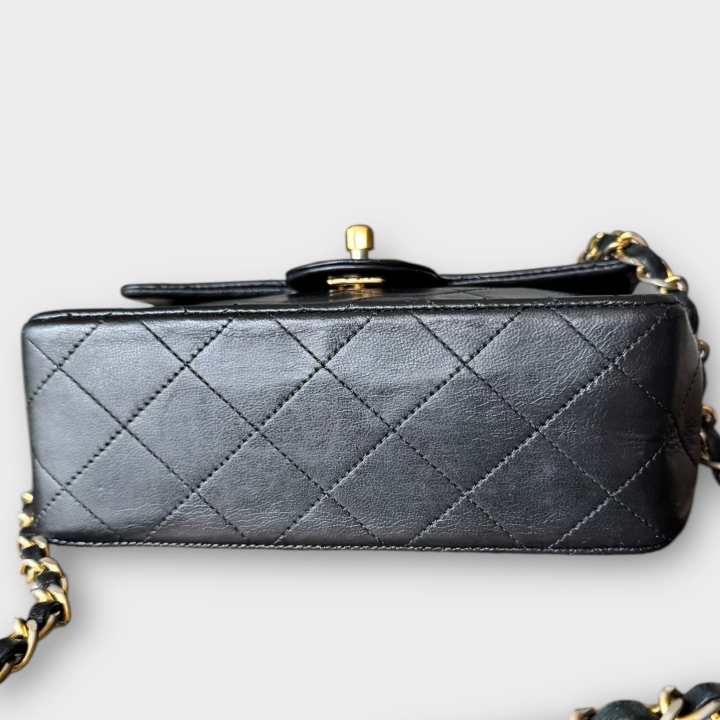 Chanel Single Flap Bag Black with 24k plated gold hardware