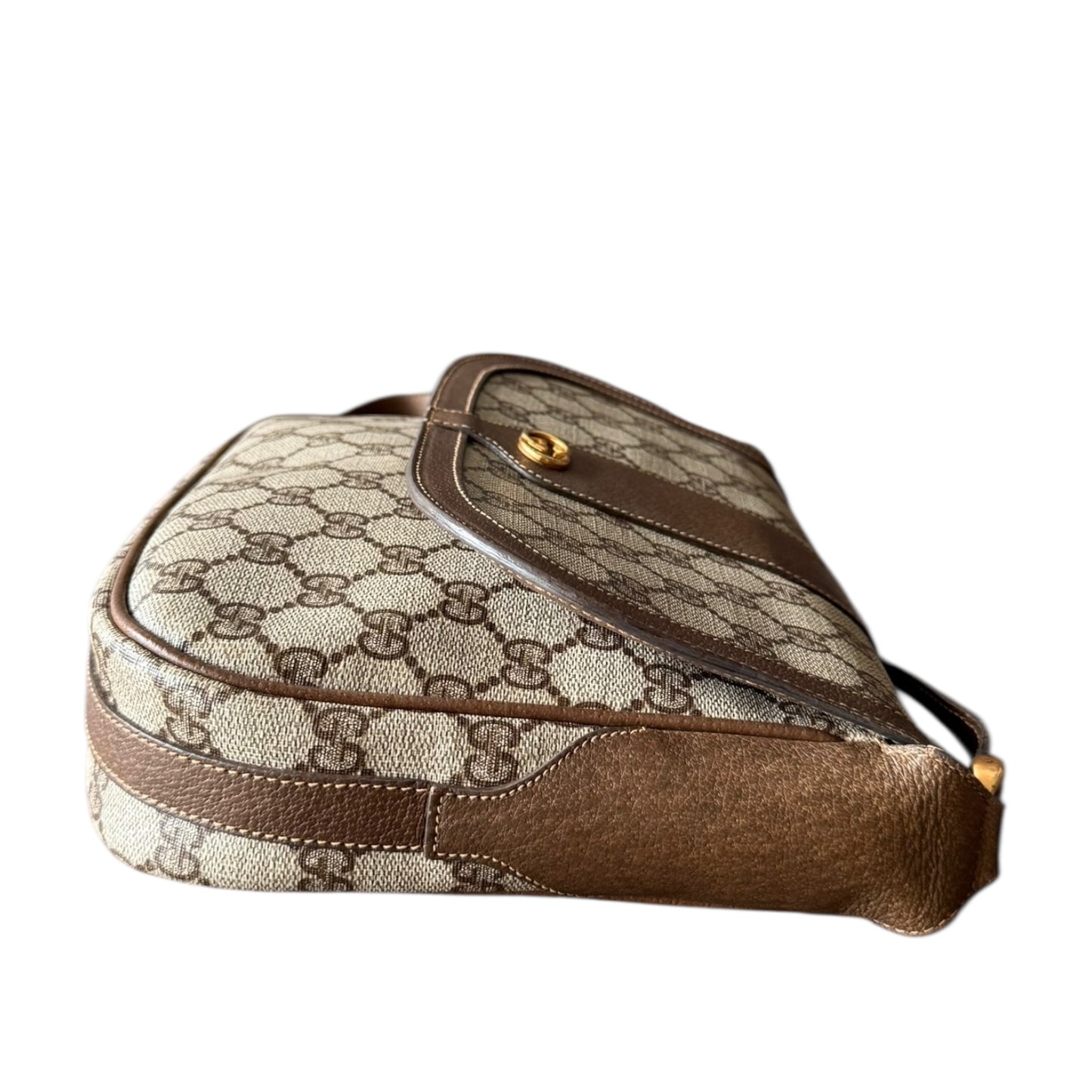 GUCCI Vintage Crossbodybag Schultertasche Guccissima beige/braun