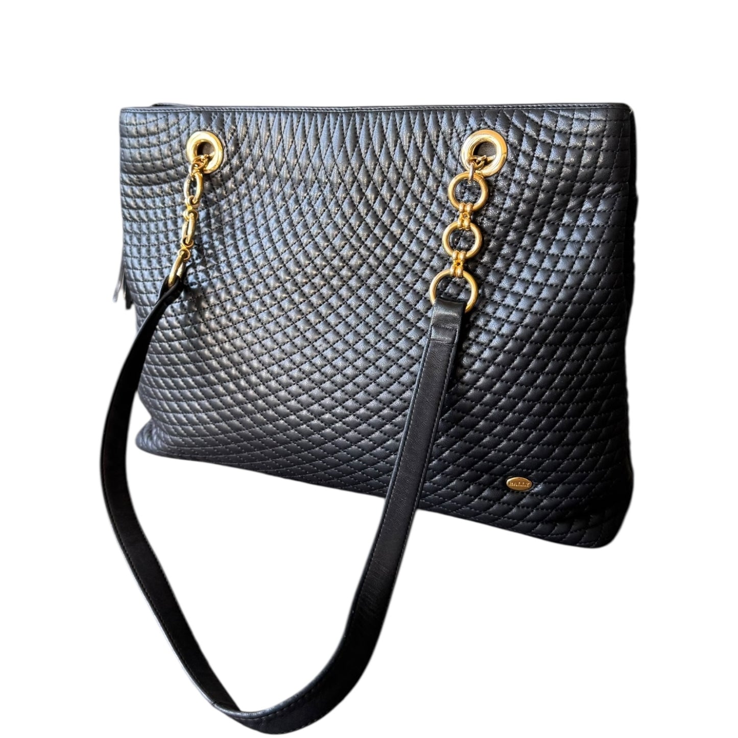 BALLY Vintage Shopper/Handtasche Schwarz, aus Leder