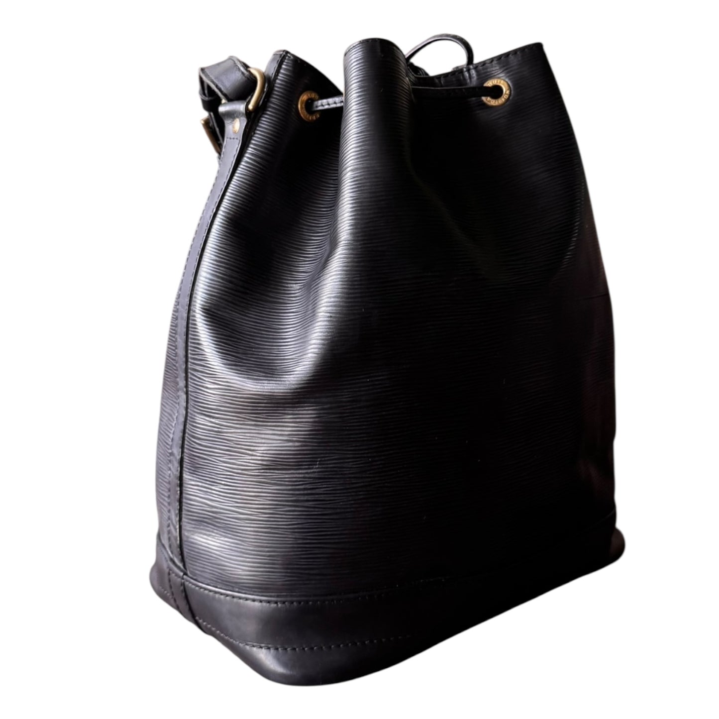 LOUIS VUITTON Grand Noé Epileder Schwarz Goldhardware