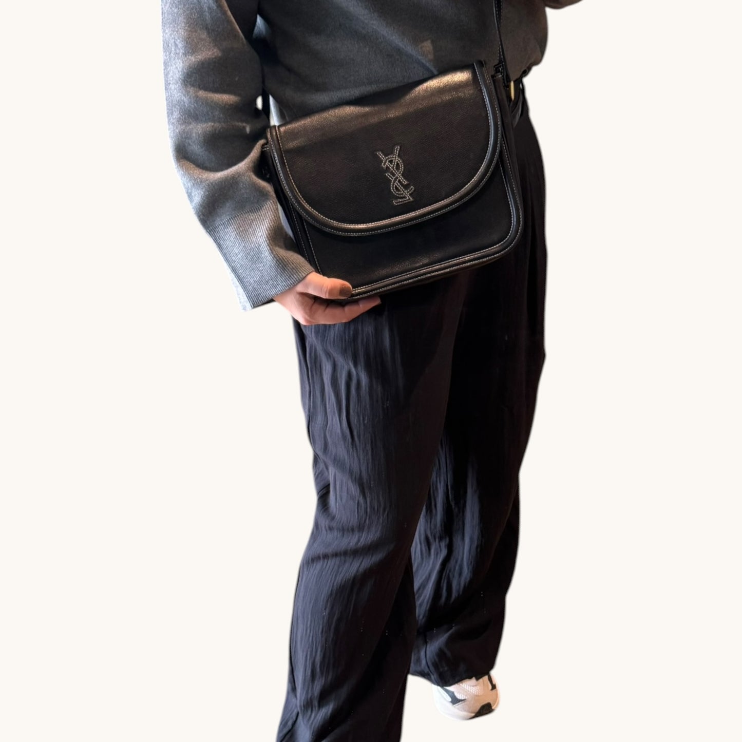 YVES SAINT LAURENT Vintage Black Leather Bag