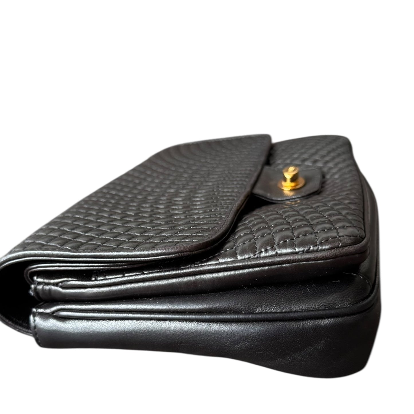 BALLY Vintage Crossbodytasche Schwarz Double Flap