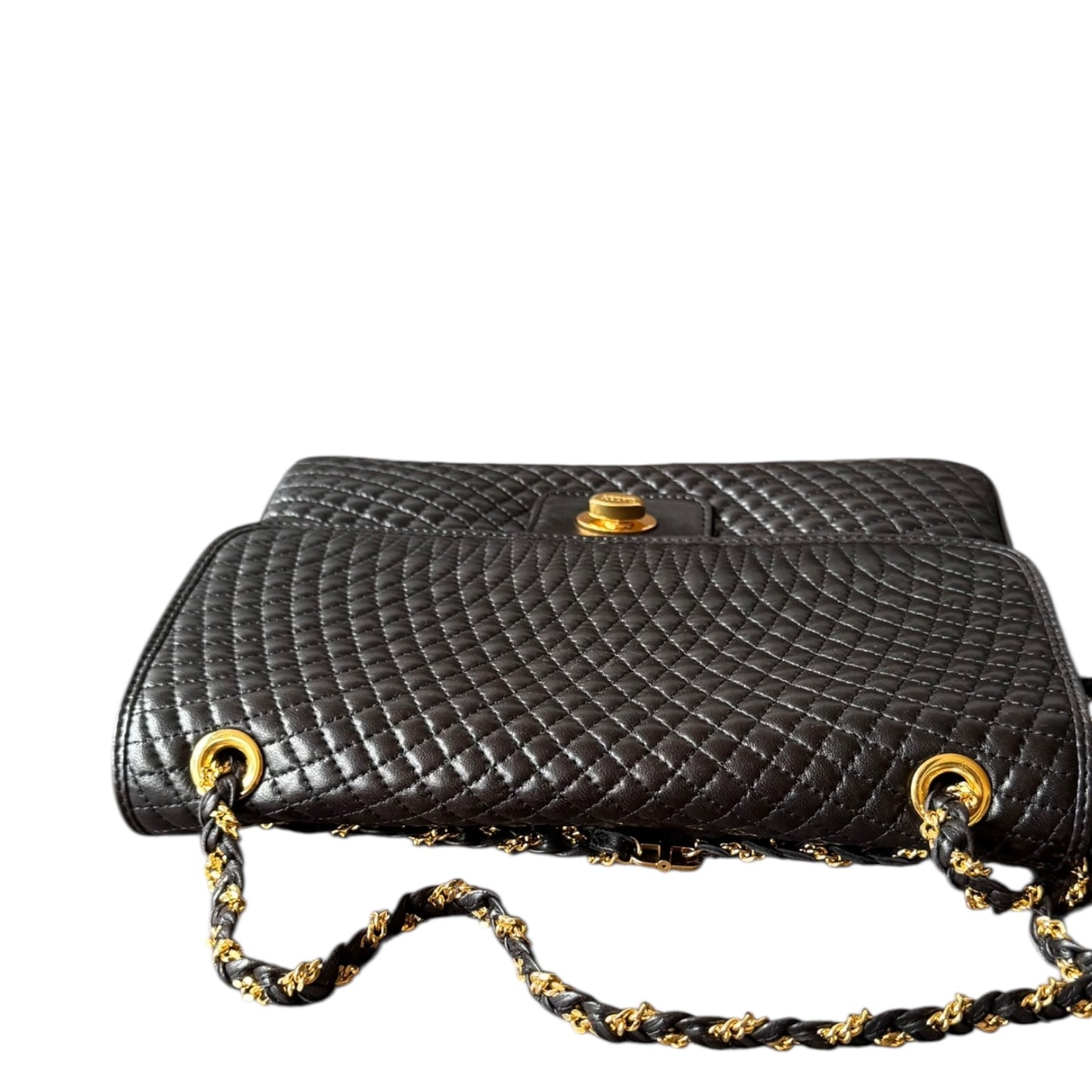 BALLY Vintage Crossbodytasche Schwarz Double Flap