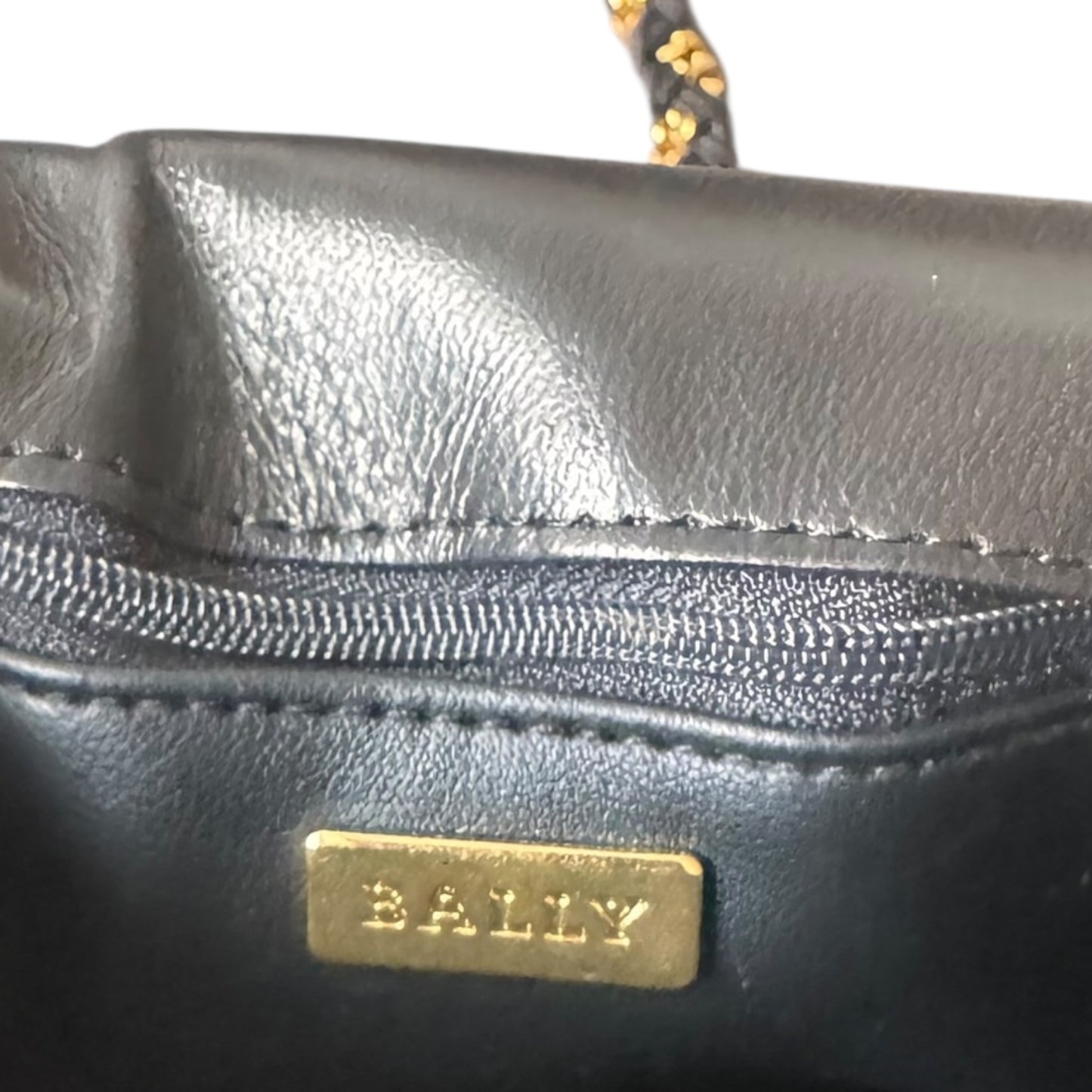 BALLY Vintage Crossbodytasche Schwarz Double Flap
