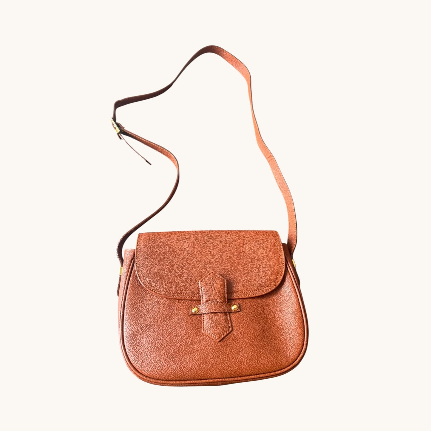 YVES SAINT LAURENT Vintage Bag Brown Leather