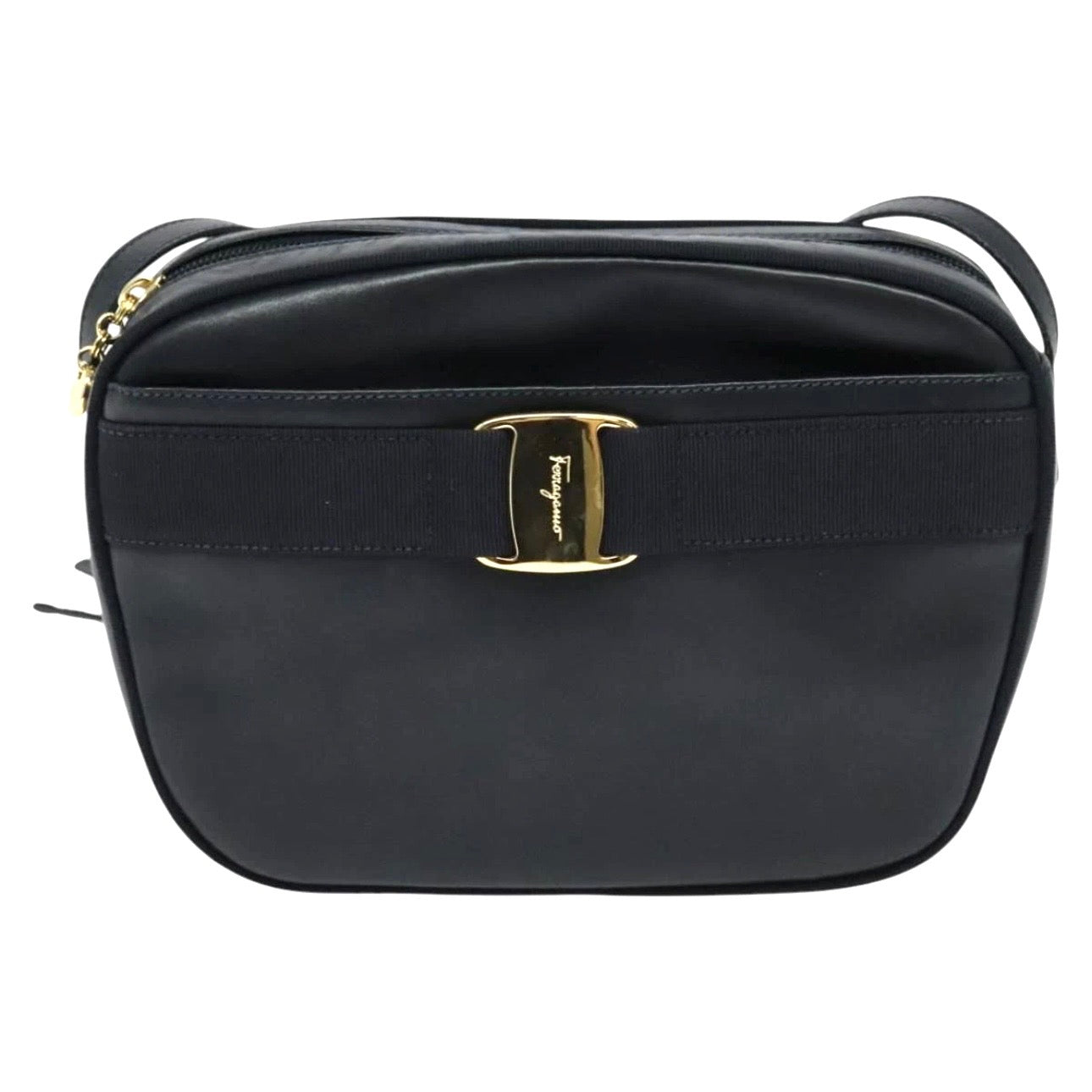 SALVATORE FERRAGAMO Vintage Crossbodytasche Dunkelblau