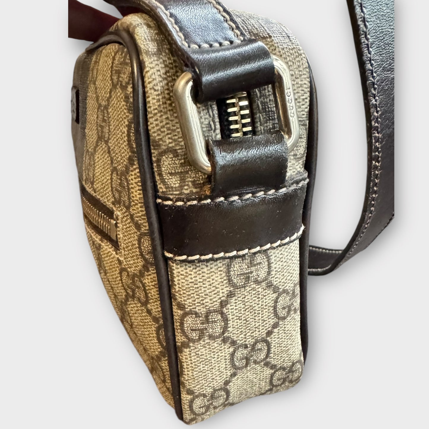 GUCCI crossbody bag Guccissima beige/brown