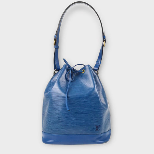 LOUIS VUITTON Schultertasche Grand Noé Handtasche Epileder blau