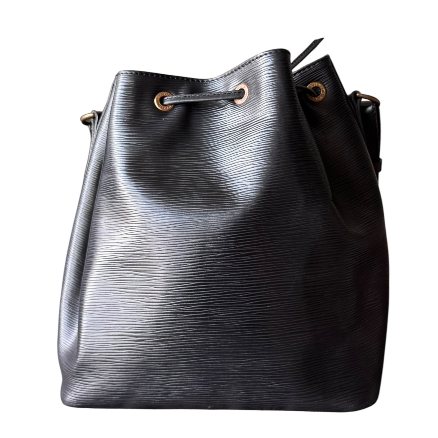 LOUIS VUITTON schwarze Petit Noé Schultertasche Handtasche Epi Leder