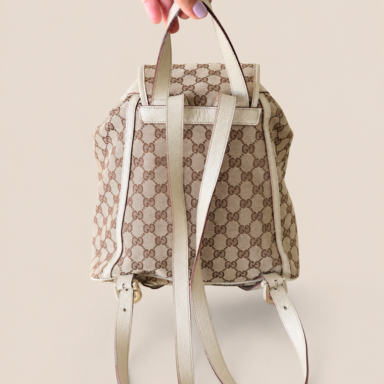 GUCCI GG Backpack Beige Off-white
