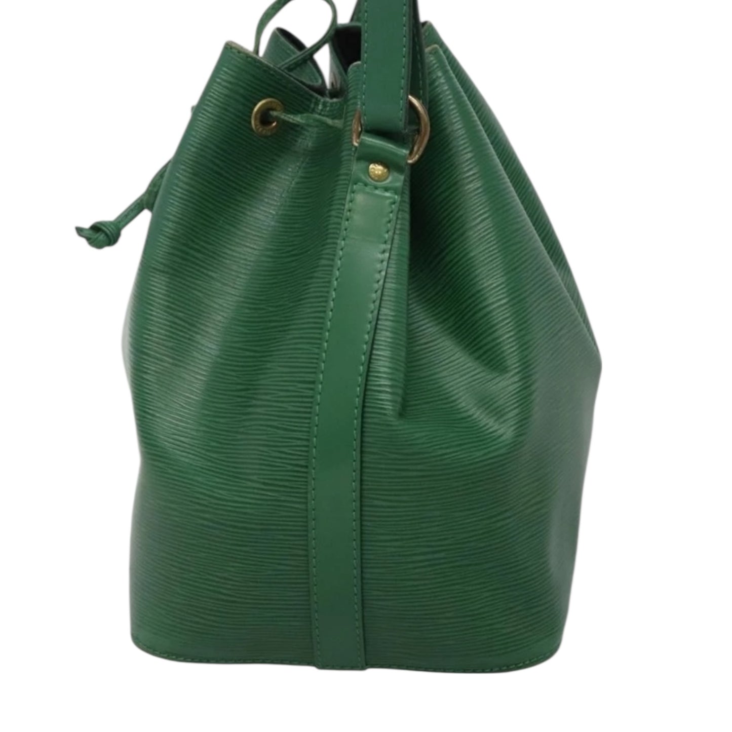 LOUIS VUITTON Petit Noé Epileder Grün Goldhardware