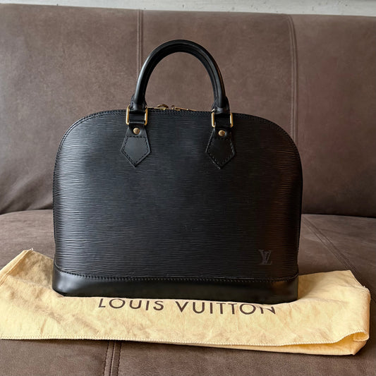 LOUIS VUITTON Alma PM Epi schwarz + schwarzer Leder Tragriemen (no name)