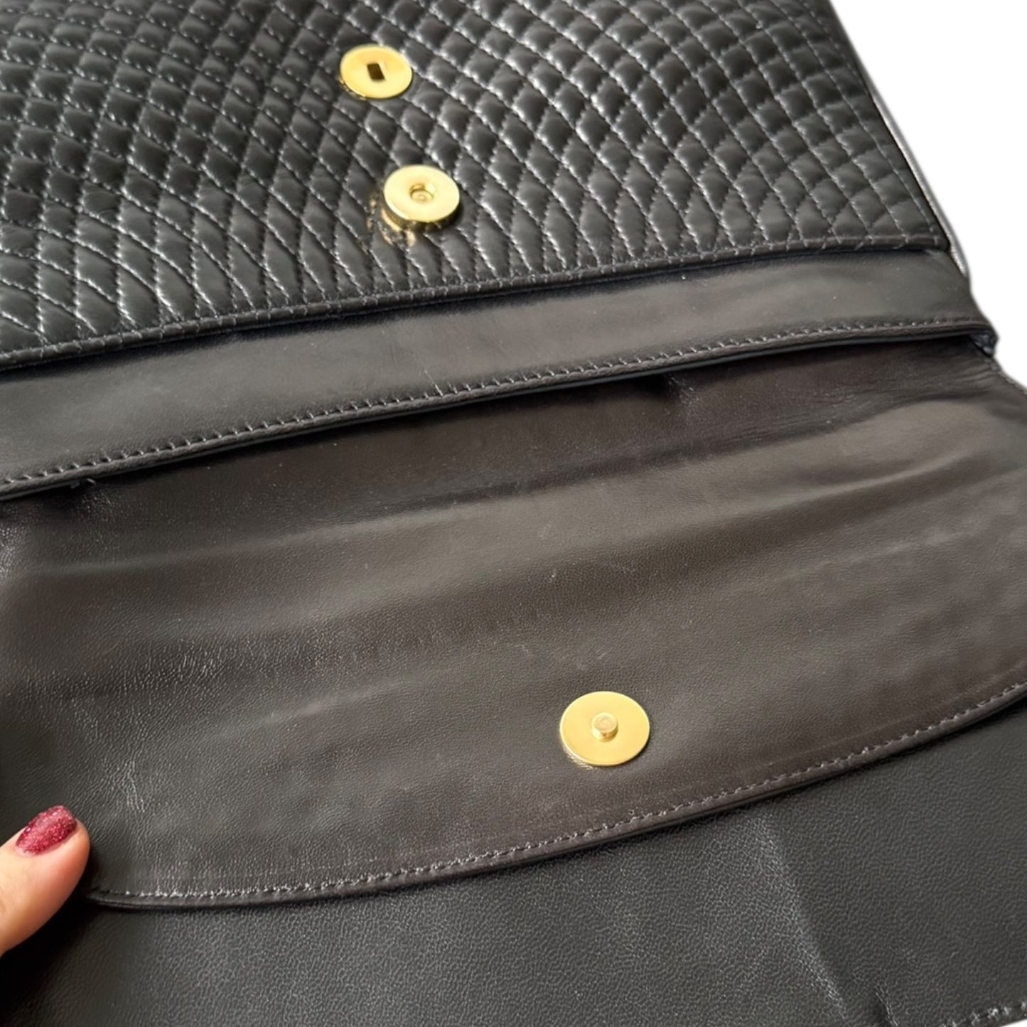 BALLY Vintage Crossbodytasche Schwarz Double Flap