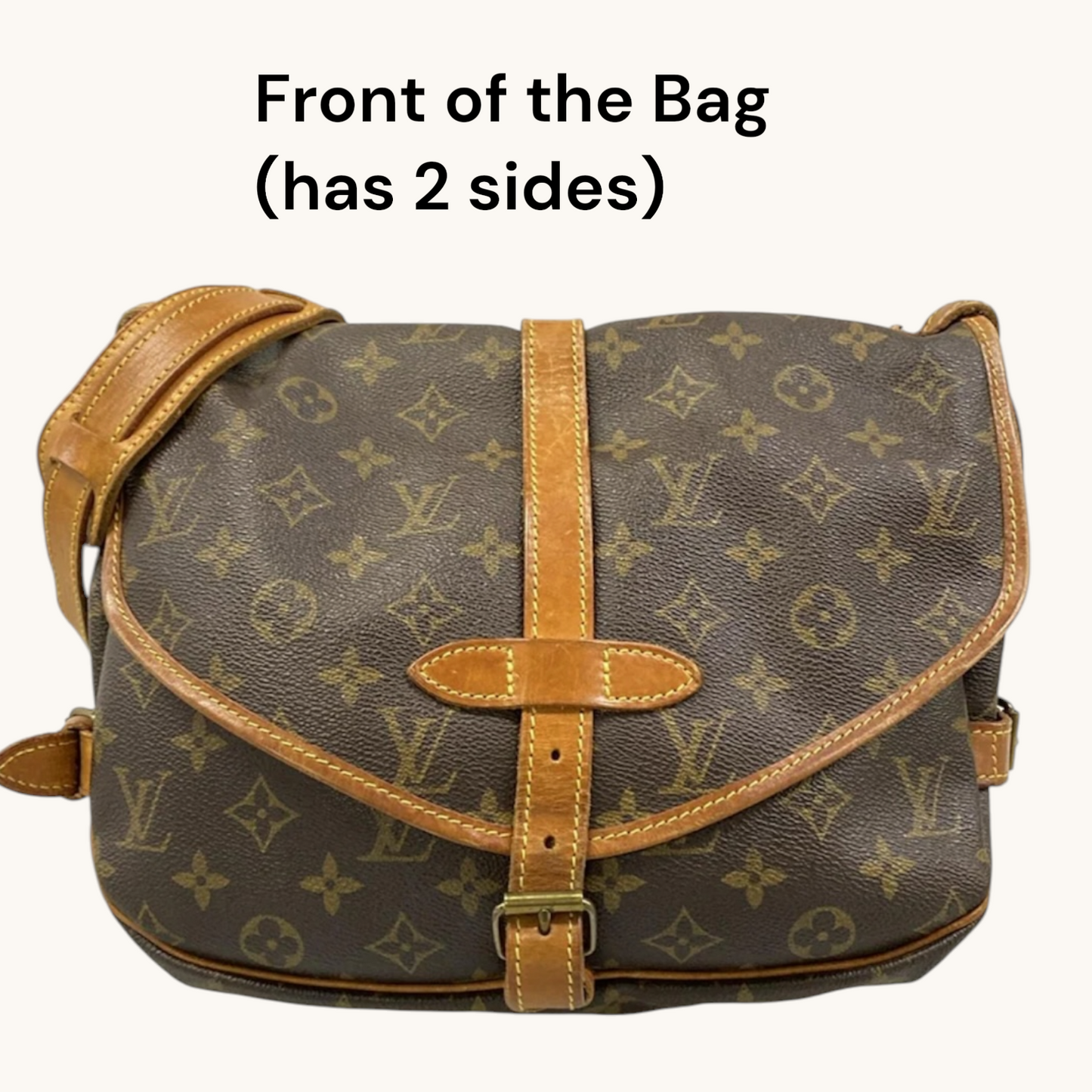 LOUIS VUITTON Saumur 30 Monogram Handbag Shoulder Bag Crossbody Bag