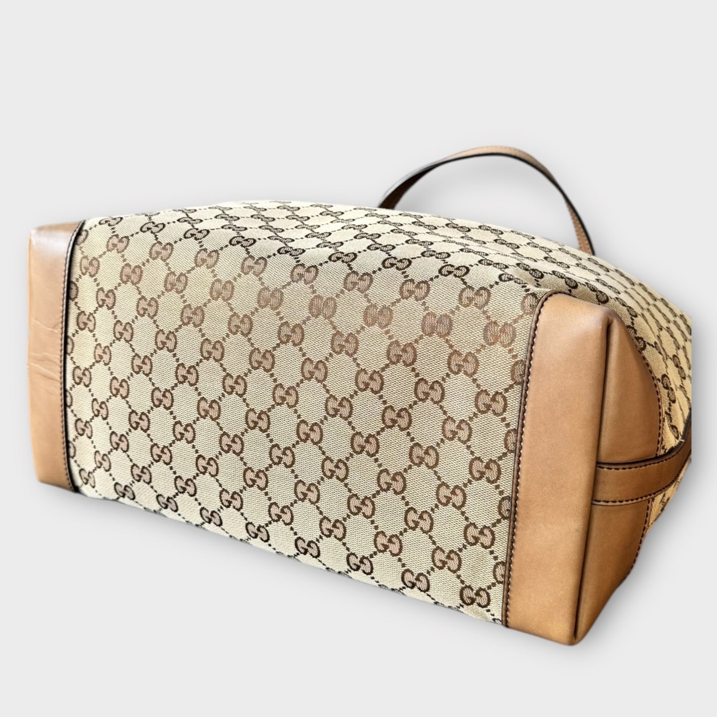 GUCCI Cabas Guccissima Beige/Marron