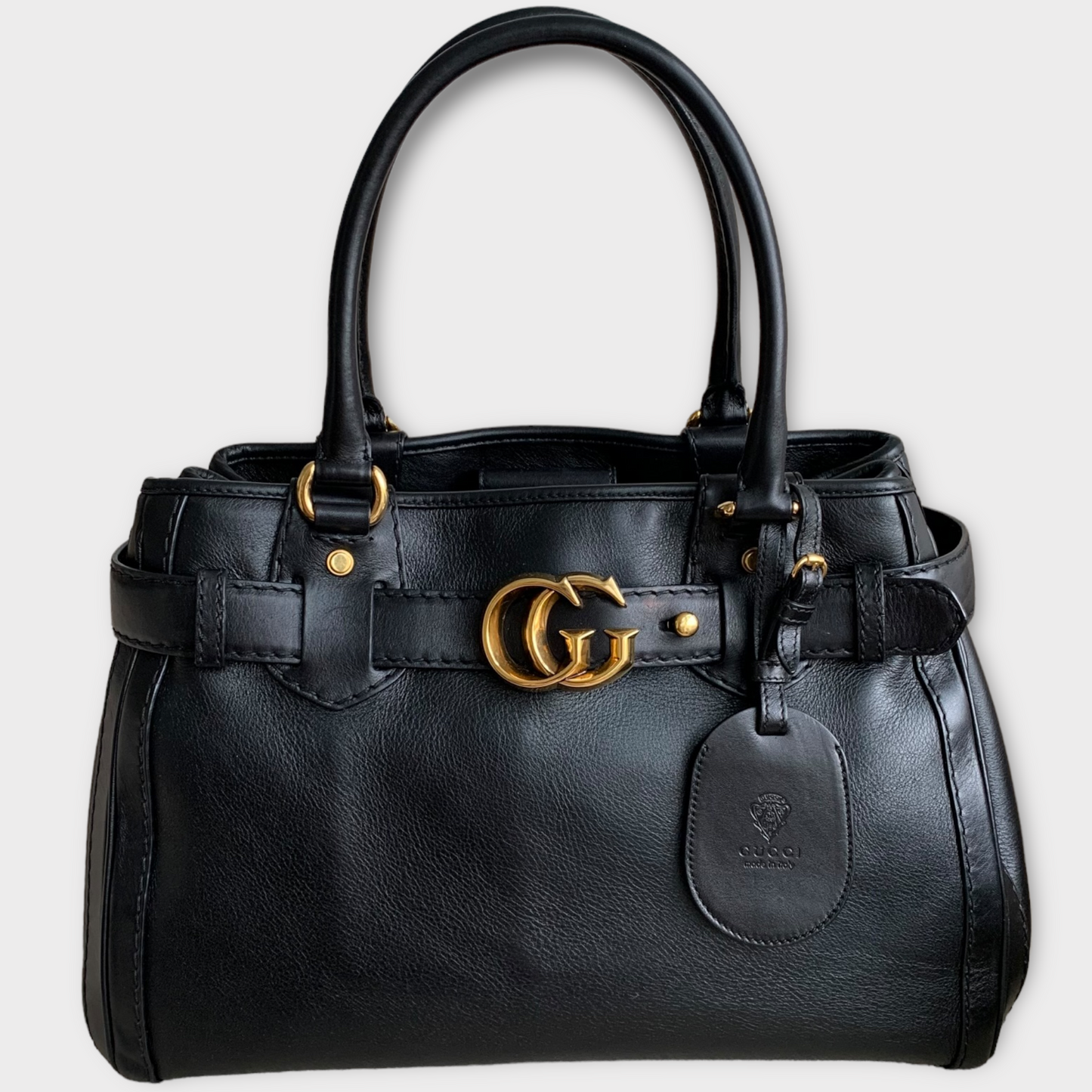 GUCCI handbag black leather