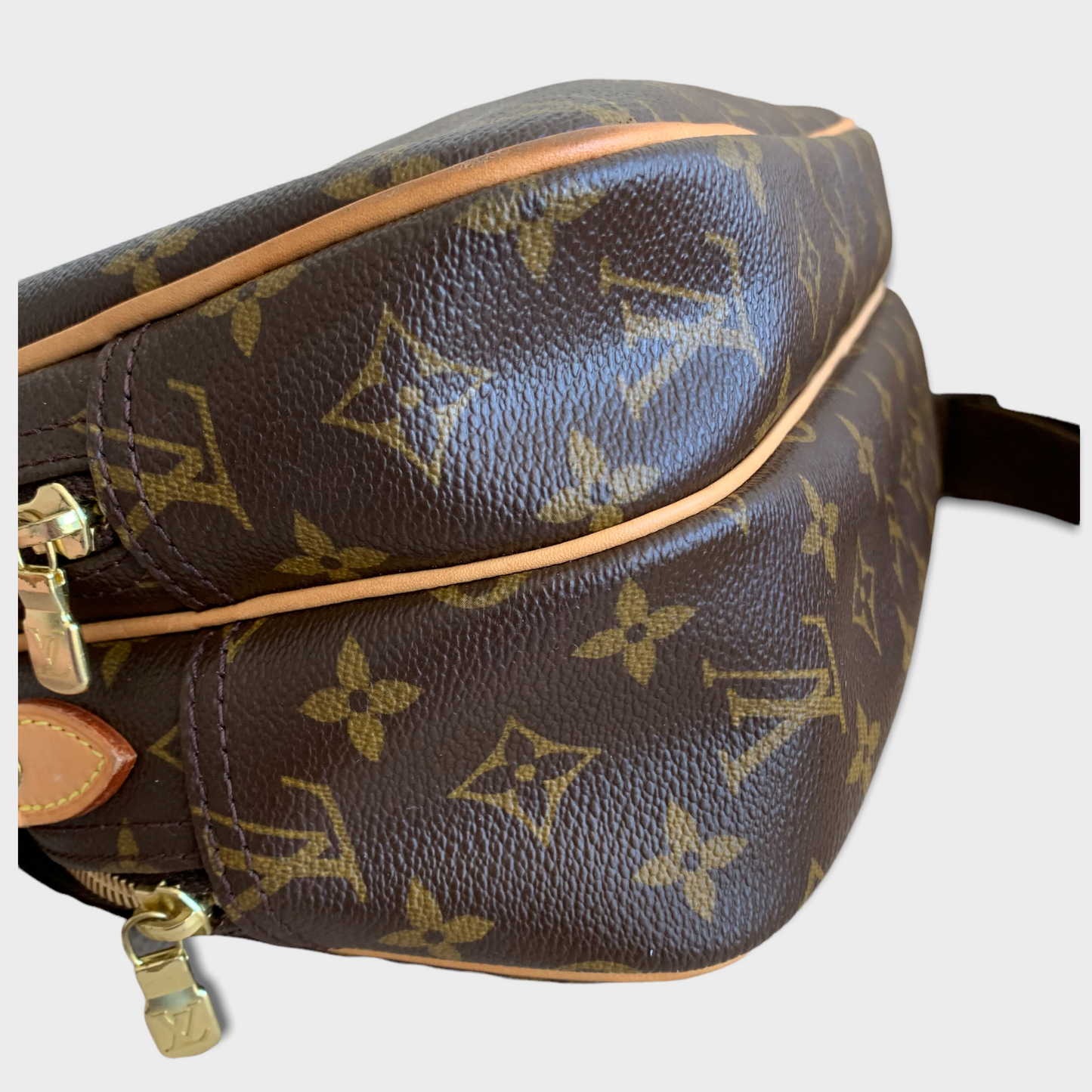 LOUIS VUITTON PM Reporter Bag Monogram Vachetta Leather