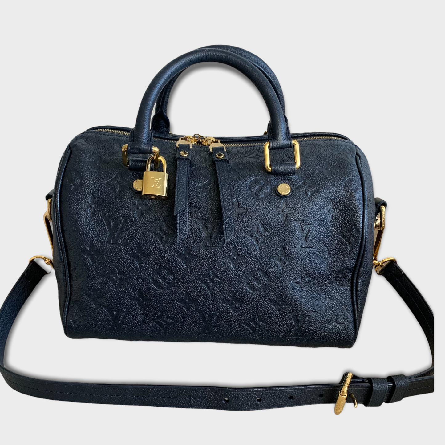 LOUIS VUITTON Speedy Bandouliere 25 Empreinte M40762 Marine