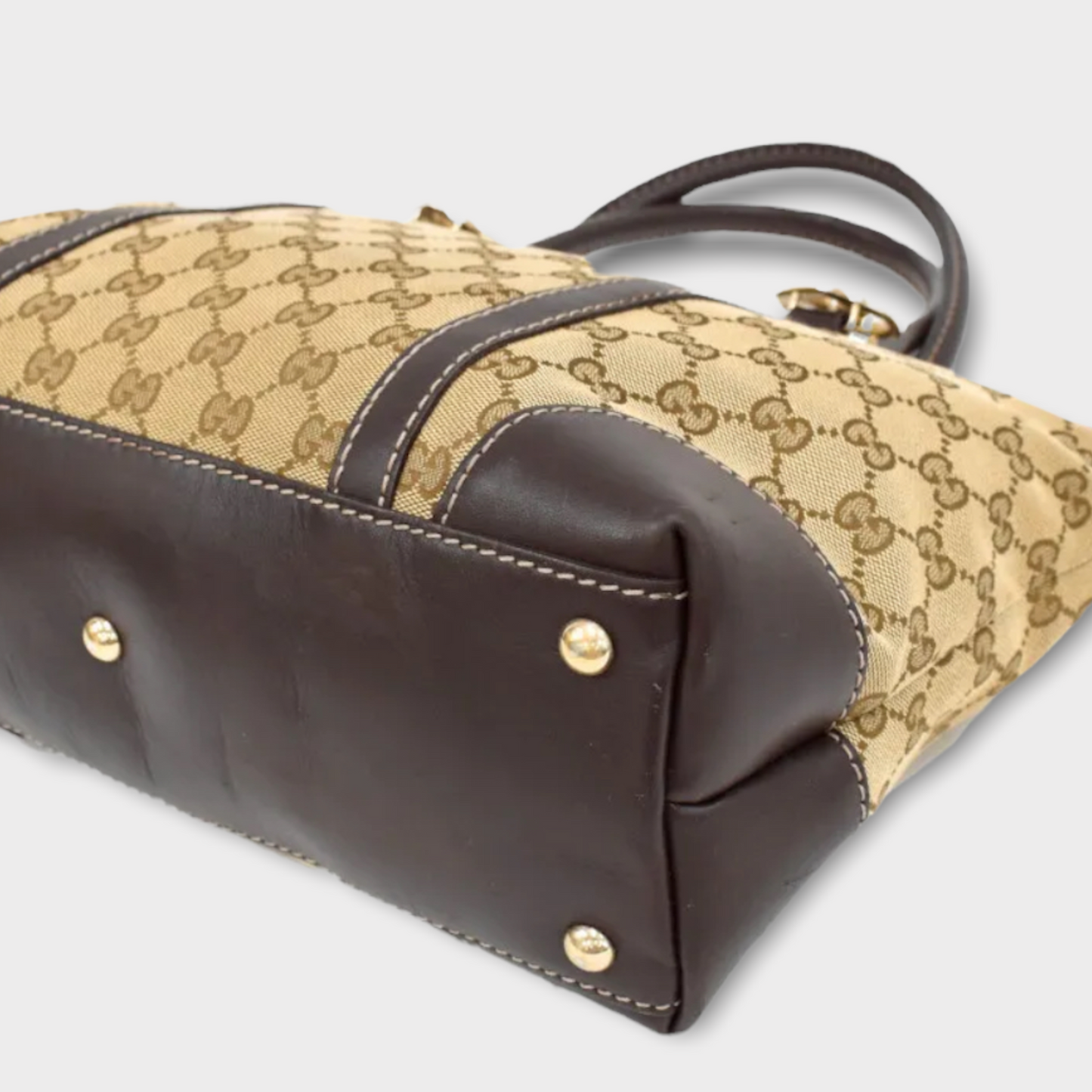 GUCCI Shopper Canvas Leder Schultertasche